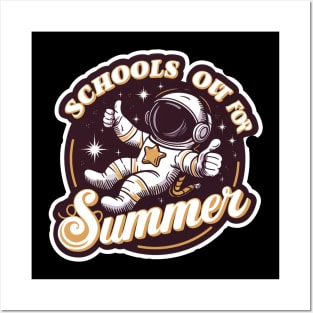 End Of School Retro Schools Out For Summer Teacher Posters and Art